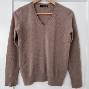 Quince 100% Cashmere V-neck Sweater Women’s S brown